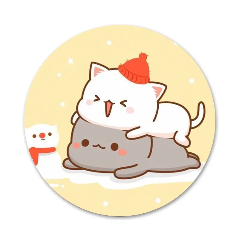 Милый mochi персиковый Кот значок для одежды рюкзак украшение подарок | Дом и сад