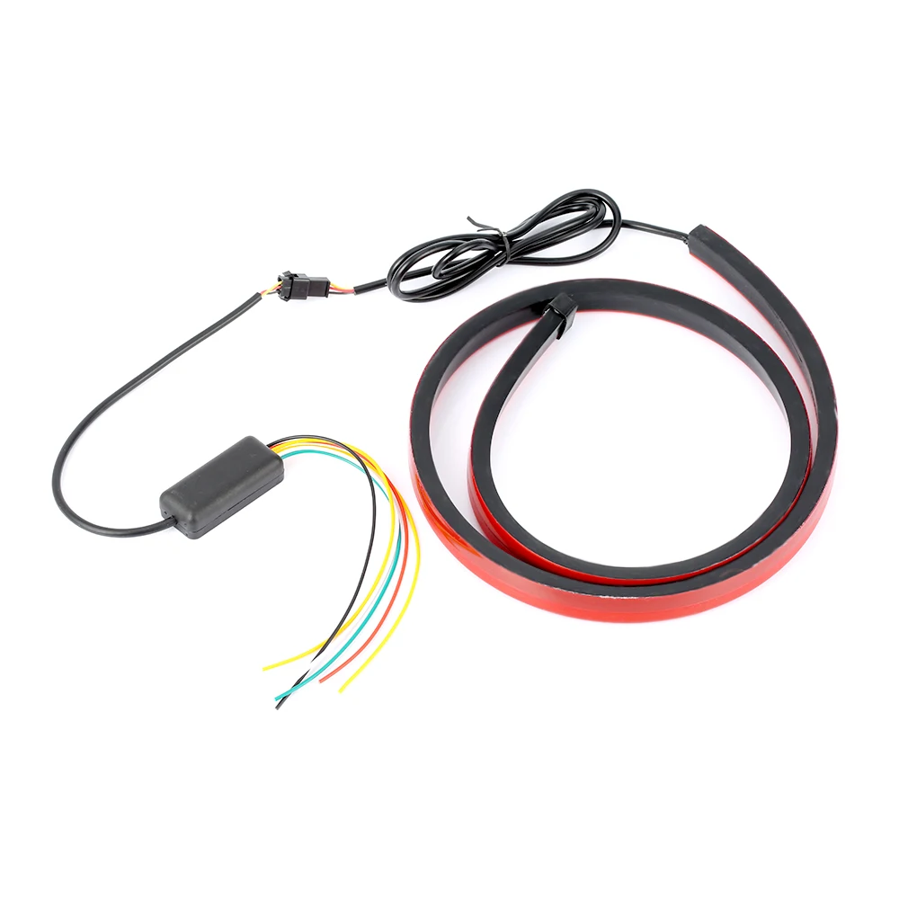 100cm Car Styling High Rear Additional Stop Lights With Turn Signal Running Light Unverisal Auto Brake Flexible LED Strips | Автомобили и