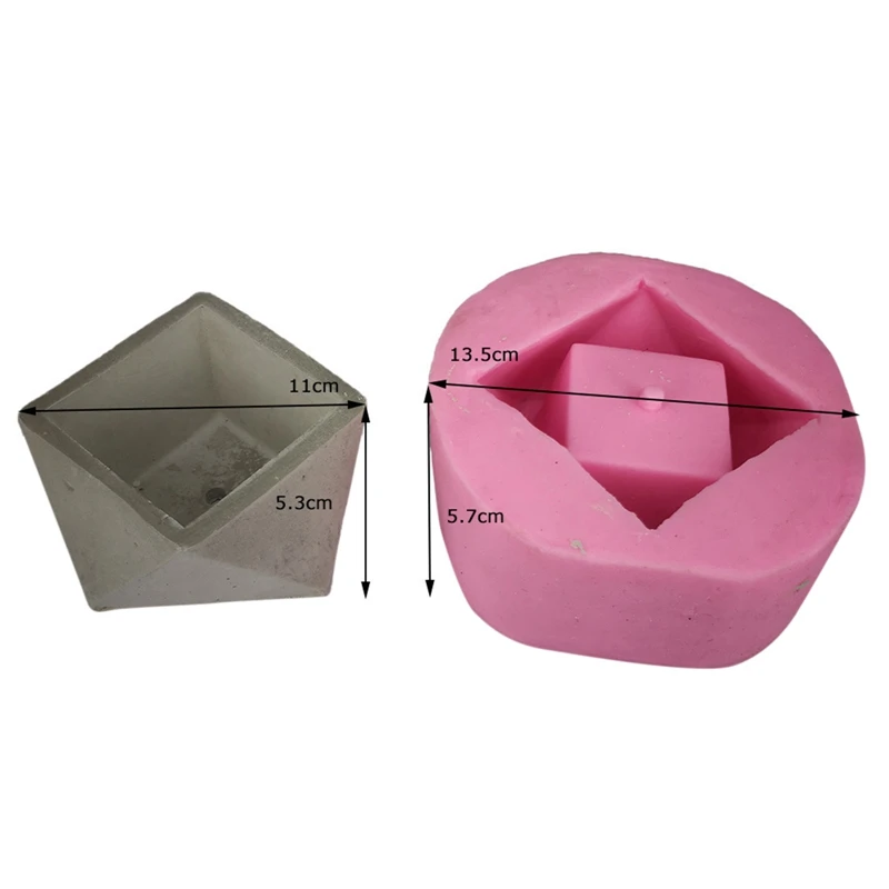 

Reusable 3D Silicone Molds for Epoxy Resin Concrete Cement Clay Mold Succulent Flower Plant Pot Resin Candle Soap Making Mould