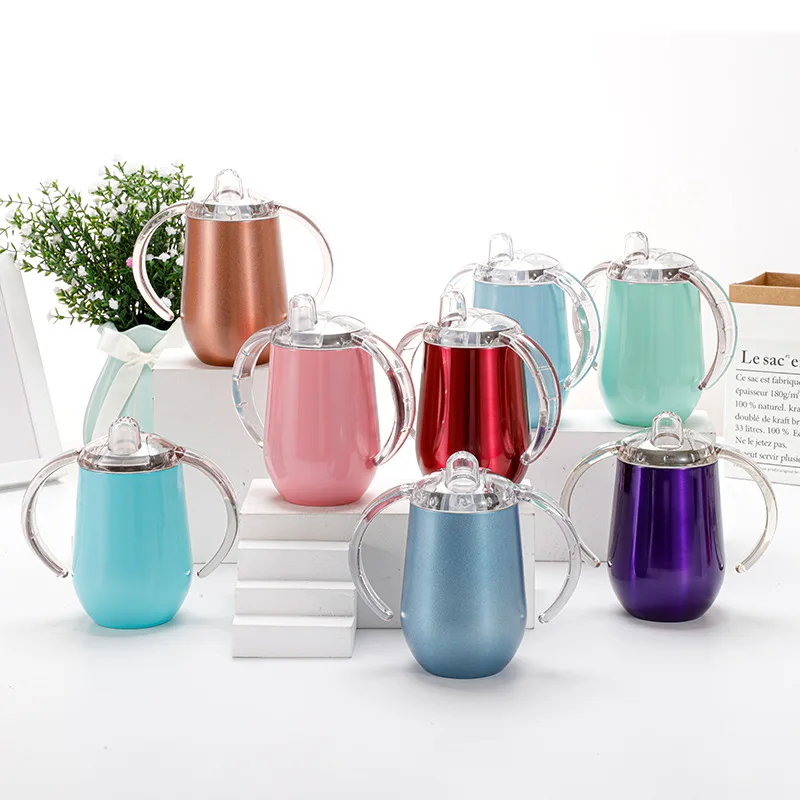 Оптовая продажа 10 унций для младенцев малышей с ручкой стакан воды