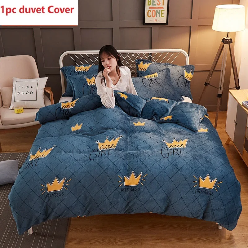 Зимний плотный теплый короткий плюшевый пододеяльник размер King Double Queen