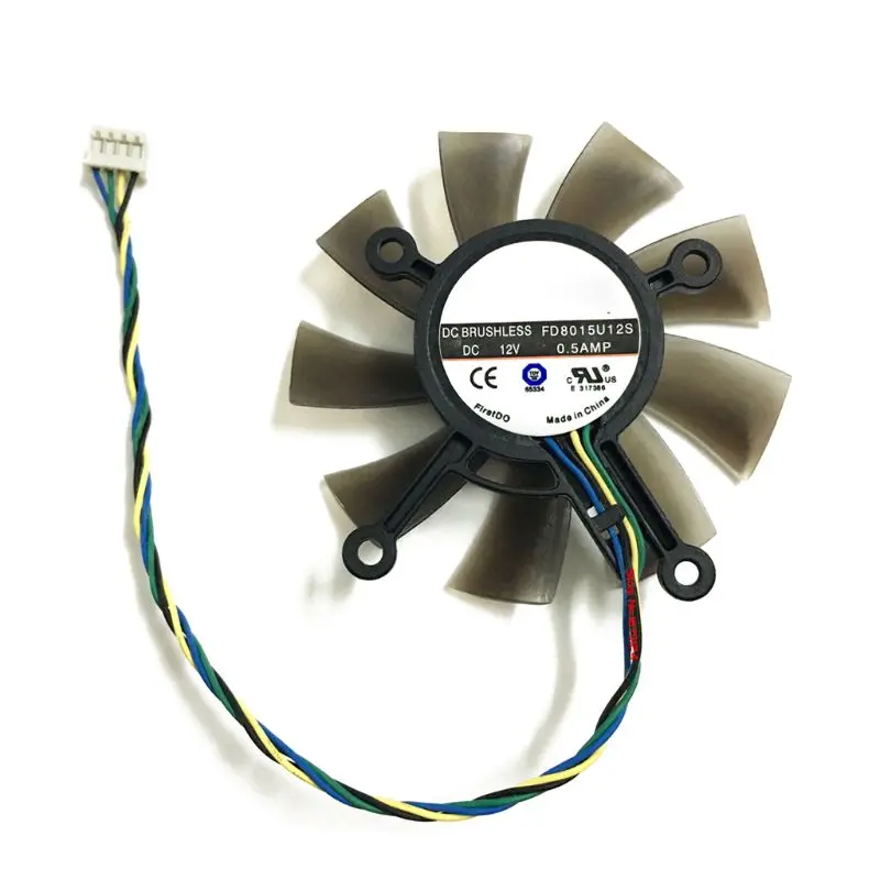 

75MM FD8015U12S DC 12V 0.5AMP 4PIN Cooler Fan For ASUS GTX 560 GTX550Ti HD7850 Graphics Video Card Cooling Fan