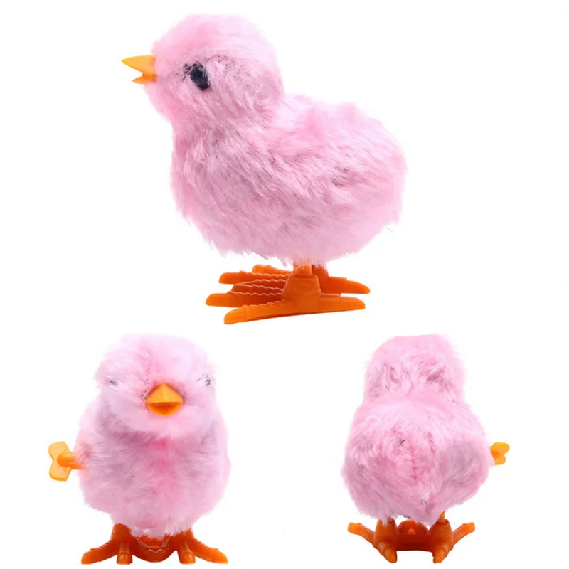 

Kids Clockwork Cartoon Chick Plush Wind Up Kids Educational Chicks Jumping Walking Toys for Children Baby Funny Toys 4 Colors