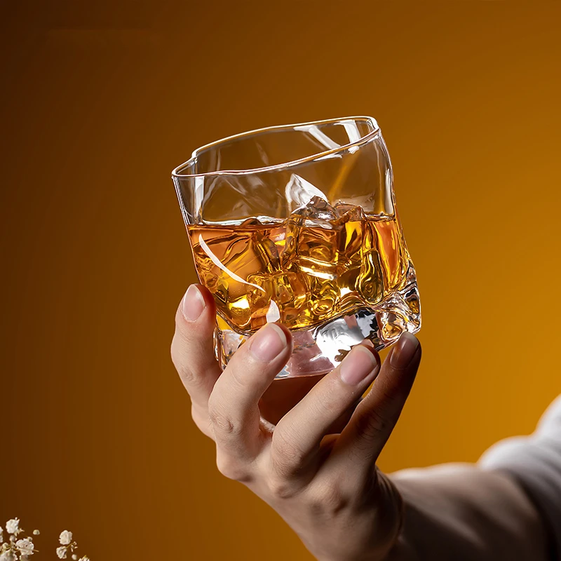 COM художественный дизайн мнется нерегулярные матовый бокал для бренди виски