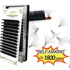 Ресницы Abonnie для наращивания, самоцветающие ресницы из искусственной норки, изгиб русского объема, макияж