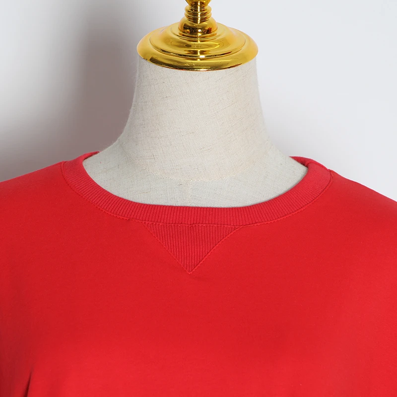 Женский свободный свитер TWOTWINSTYLE Повседневный пуловер с круглым вырезом и