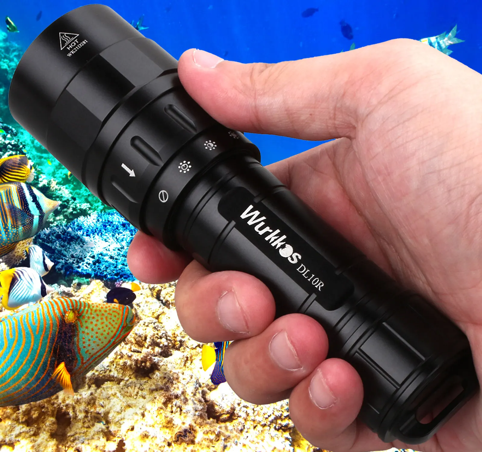 値段 Wurkkos-USBおよび充電式LEDダイビングランプ,強力なライト,4500lm,xhp70.2,磁気制御,atr