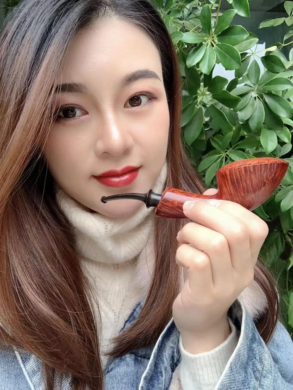 Давид иафиско Гладкий согнутый Дублина ручной работы для курения briar pipe nice flame # S102