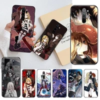 anime angel of death ray black tpu soft rubber phone cover for redmi note 8 8a 8t 7 6 6a 5 5a 4 4x 4a go pro