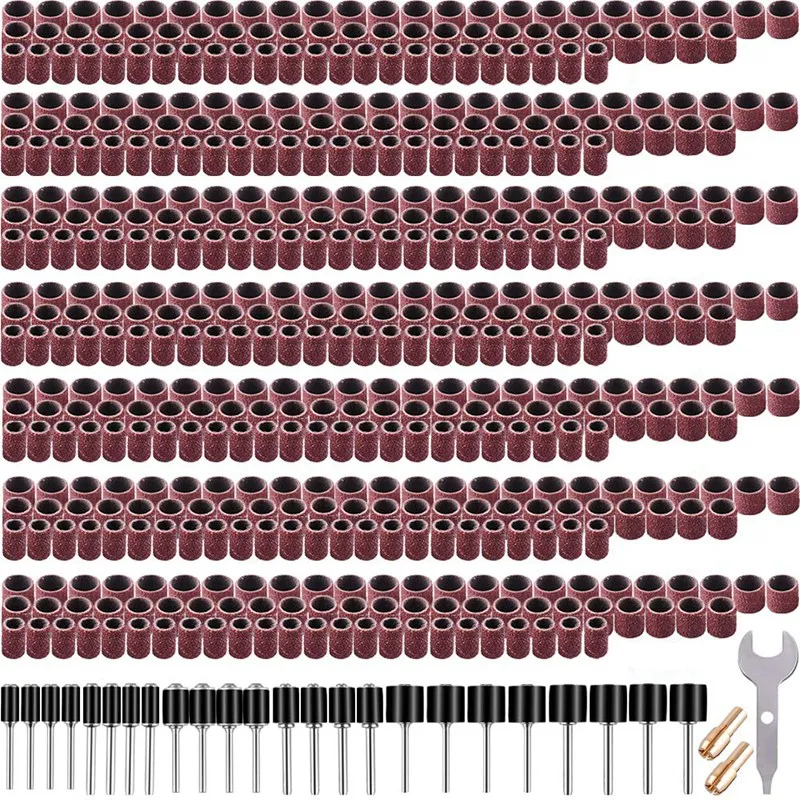 

531 Pcs Grinding Drum Set, Grinding Machine Sockets Drum Cores Self-Tightening Drill Bits for Dremel Rotary Tools