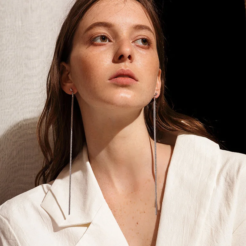 Женские серьги с кисточками Корейская версия 2019 1 пара Золото Длинная