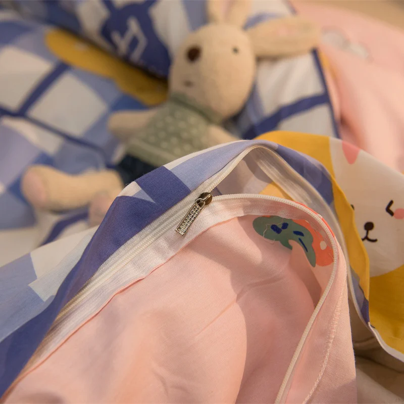 Пододеяльник в пасторальном стиле для принцесс покрывало синего и розового