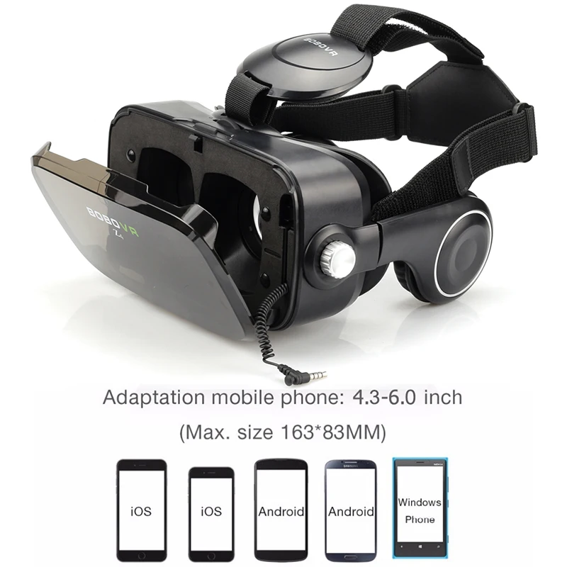 Кожаный 3D шлем виртуальной реальности BOBOVR Z4 оригинальные очки и стерео гарнитура