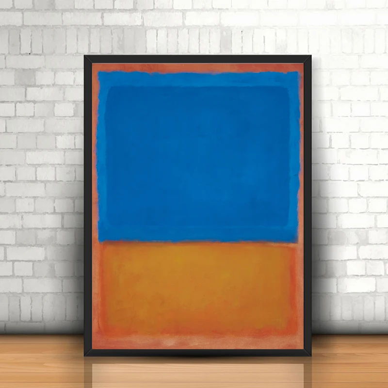 

Marker Rothkoes Blue And Orange Canvas Painting Print Living Room Home Decor Modern Wall Art Oil Painting Poster Salon Pictures