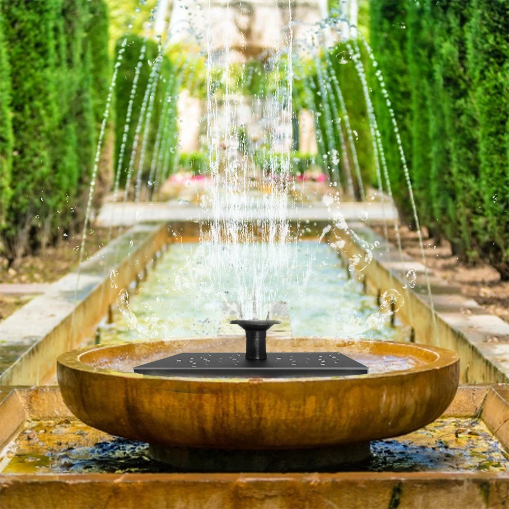 

Square Floating Solar Fountain Colorful Garden Water Fountain Pool Pond Decoration LED Light Swimming Pool Fountain Water Pump