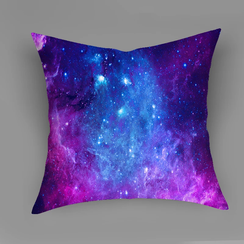 

Star Universe Beautiful Pillow Case Bright Night Sky Star Pillow Cover Home Decor Throw Pillows 45X45 Sofa Soft Cushion Cover