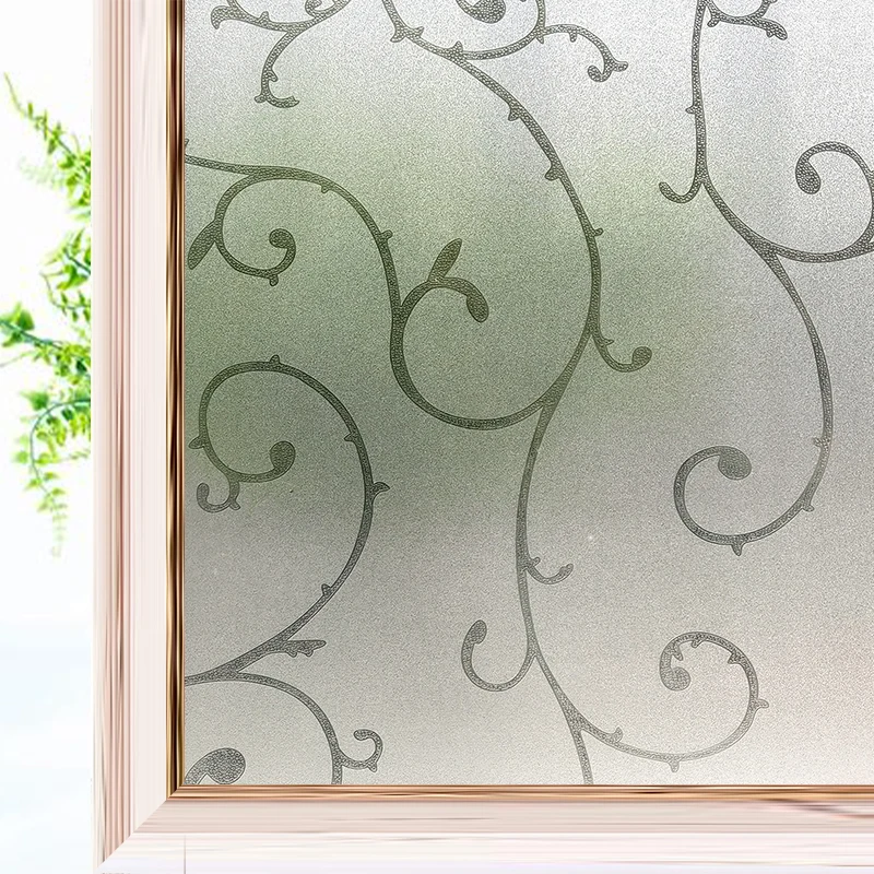 Матовая витражная пленка для окон декоративная УФ наклейка матовая клейкая