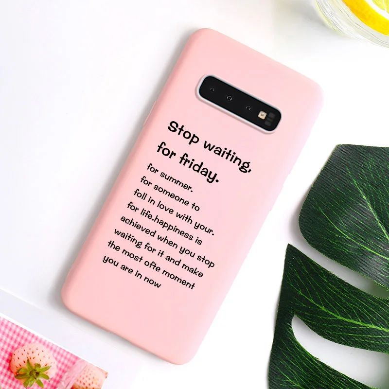 Чехол для Samsung Galaxy S10 чехол S10Plus мягкий карамельного цвета телефона Plus G975F S 10 SM-G973F E