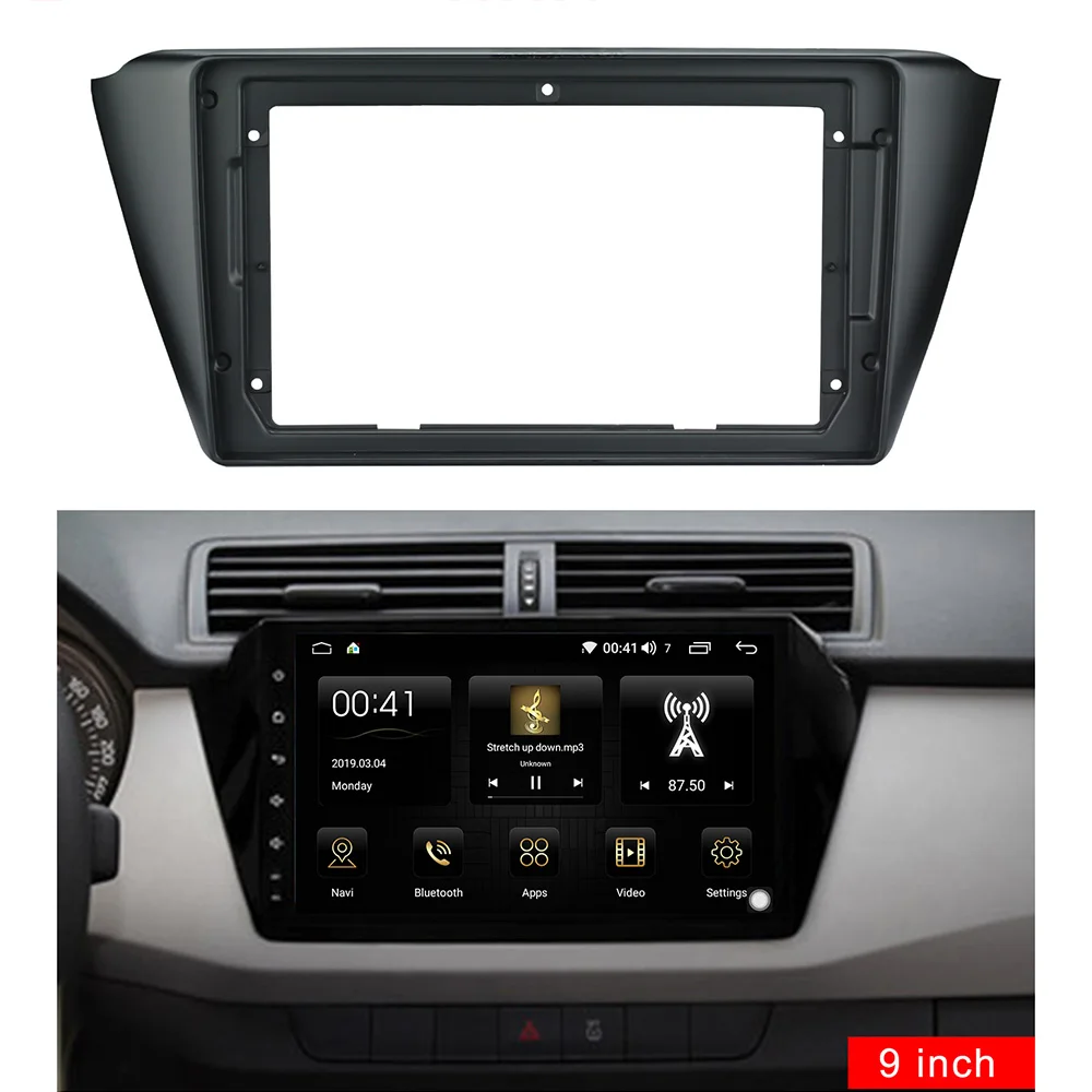 9-дюймовая 2din Автомобильная панель для SKODA FABIA RAPID 2015-2019 двойная Din рамка Dvd-плеера