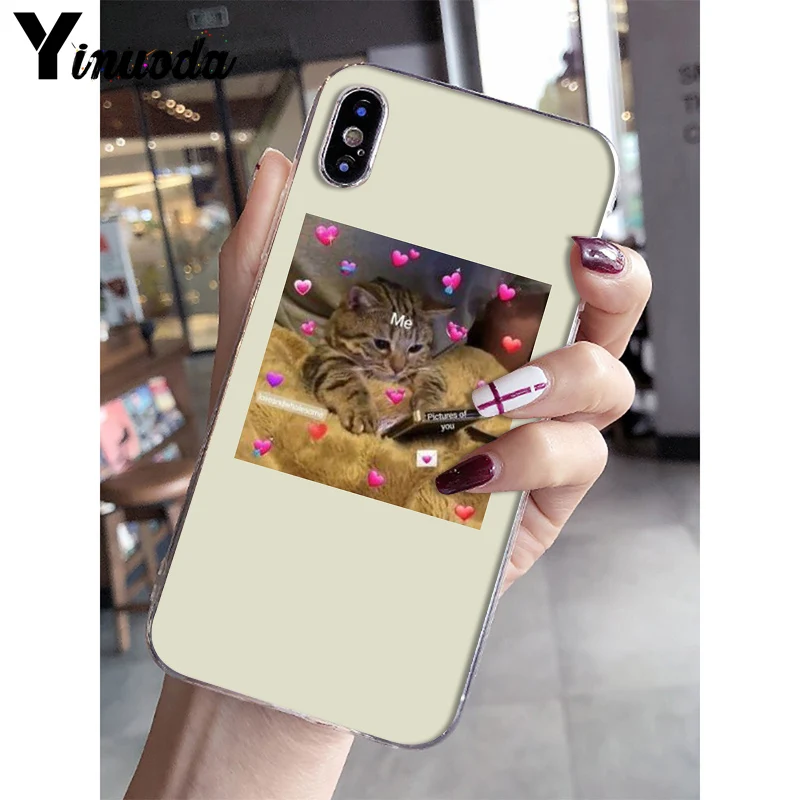 Yinuoda очень милый кот собака мультфильм розовый в форме сердца YOU& ME мягкий чехол для телефона iPhone 8 7 6S Plus 5 5S SE XR X XS MAX 10 - Цвет: A15