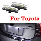 Светодиодные лампы для номерного знака для Toyota Camry XV40 40 Aurion Echo Prius Ipsum, для пикника, SportsVan Avensis Verso Belta Sienta