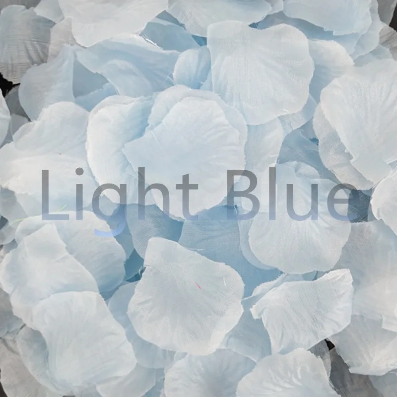 light blue 1000/3000 шт. Свадебные лепестки искусственные шелковые лепестки роз цветы Petalas Свадебные душ ваза в проход Декор конфетти 5Z - Цвет: light blue