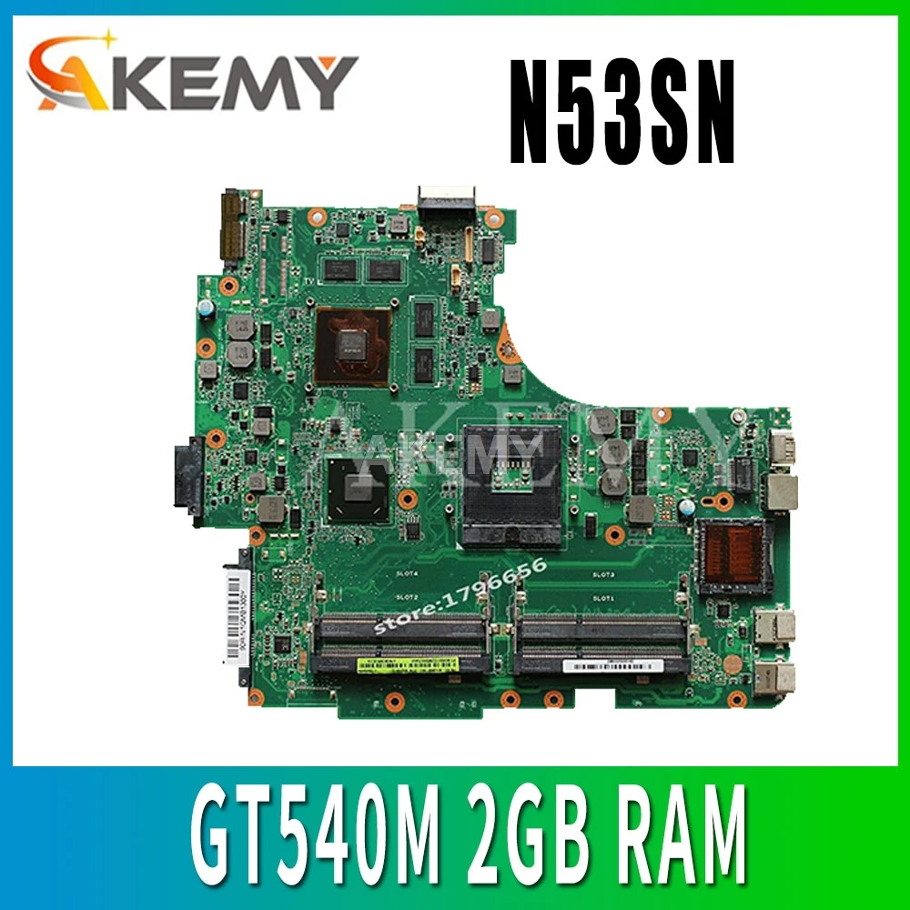 N53SN материнская плата GT540M 2 Гб RAM для ASUS N53 N53S N53SV N53SM ноутбука тест на материнскую