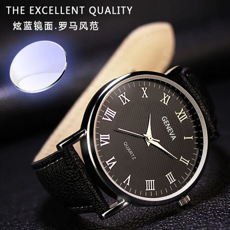 

Simple Roman Men's Quartz Watch New Hot Brand Business Fashion Trend Leather Casual Men's Wrist Watch Clock relojes hombre