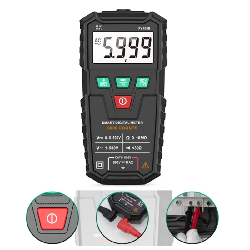 

M7DA Multimeter 5999 Counts Digital Multimeter with DC AC Voltmeter and Auto Ranging Tester Measures Voltage Current