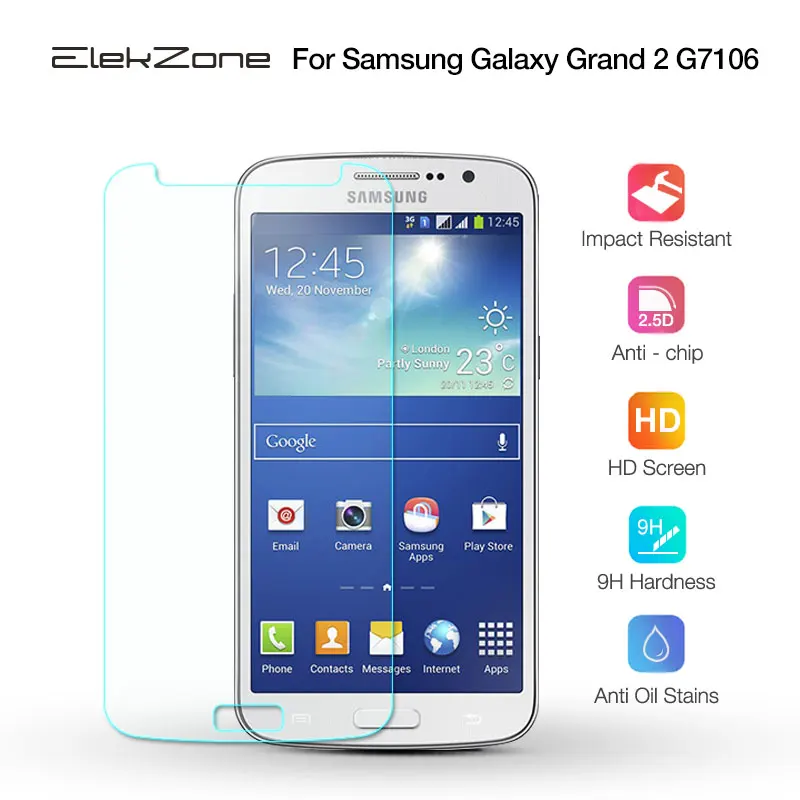 9H 0 3 мм толщина 2.5D Премиум Закаленное стекло пленка для samsung Galaxy Grand 2 G7106 Защитная