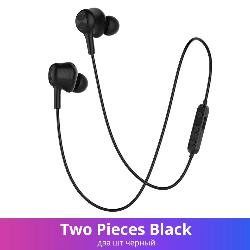 Two Black Langsdom L17 беспроводные наушники Bluetooth 5,0 наушники для телефона iPhone гарнитура с магнитами вкладыши с микрофоном стерео Bluetooth наушники - Цвет: Two Black