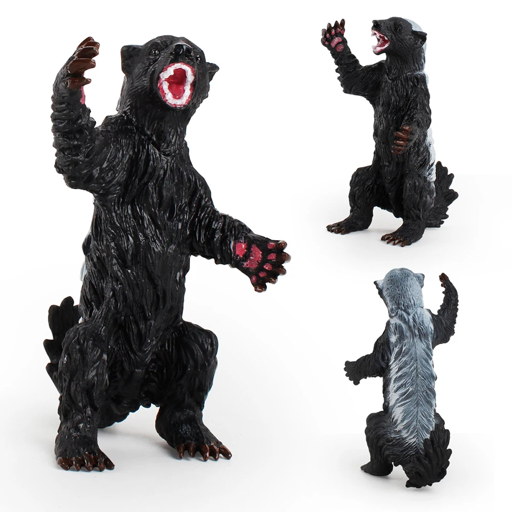 

One Piece Simulated Animals Action Figure Toys Gift for Children Honey Badger Skunks Model Wide Life Models Kids Toy Figures