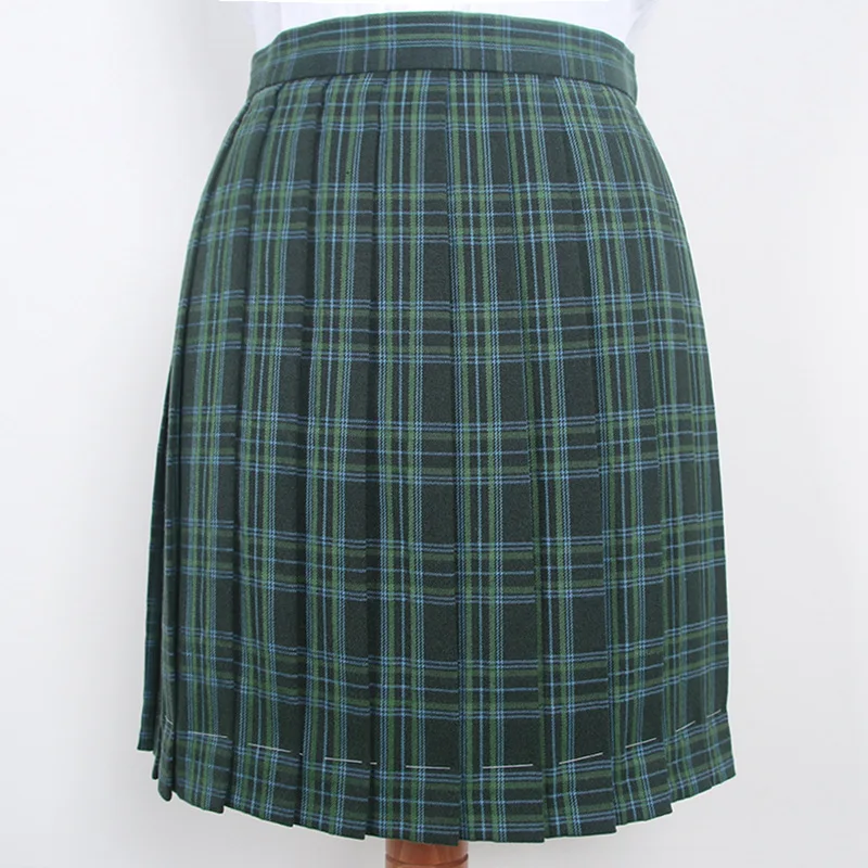[Зеленый синий] летние плиссированные юбки с высокой талией для девочек