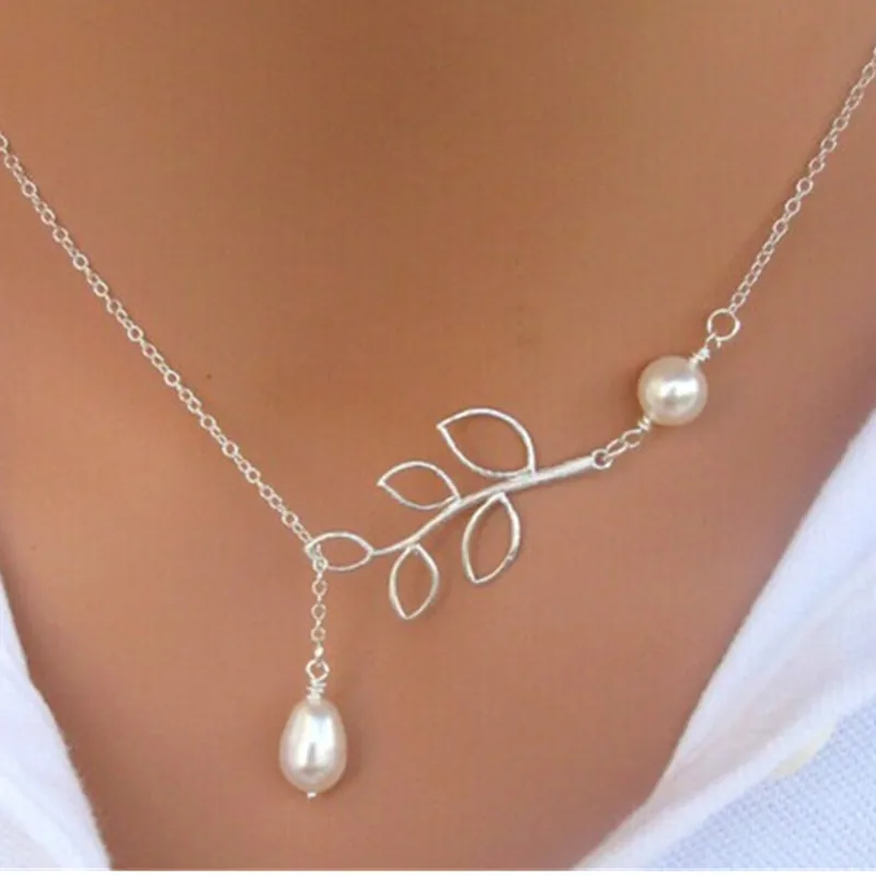 hot fashion casual personality brand leaf bird lariat necklaces pendants bar simple leaf bird choker necklaces for women free global shipping