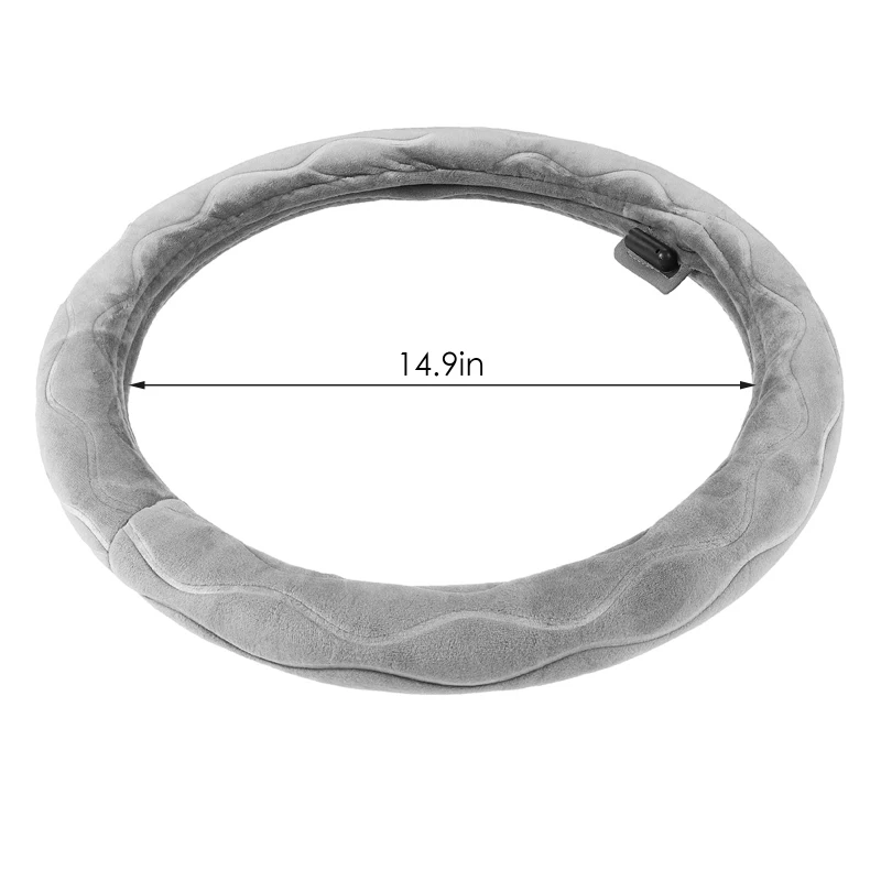 

38cm 12V Universal Car Steering Wheel Cover Auto Heated Winter Warm Cover With Charger Electric Heating Interior Car Accessorie