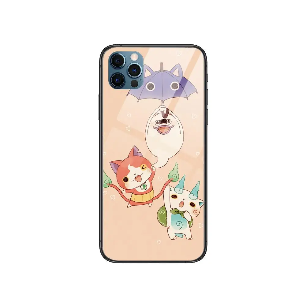 

yo kai watch carton case Anime Style Phone Case cover For iphone 12 pro max 11 8 7 6 s XR PLUS X XS SE 2020 mini black cell s