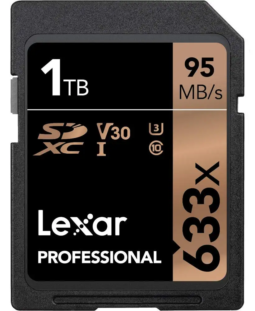 1TB Lexar SD карта, карта памяти Micro SD 16 Гб оперативной памяти, 32 Гб встроенной памяти, 64 ГБ 128 ГБ 256 512 1 ТБ UHS-I флеш-карта 95 м/с Class10 633x для Камера - Емкость: 1TB