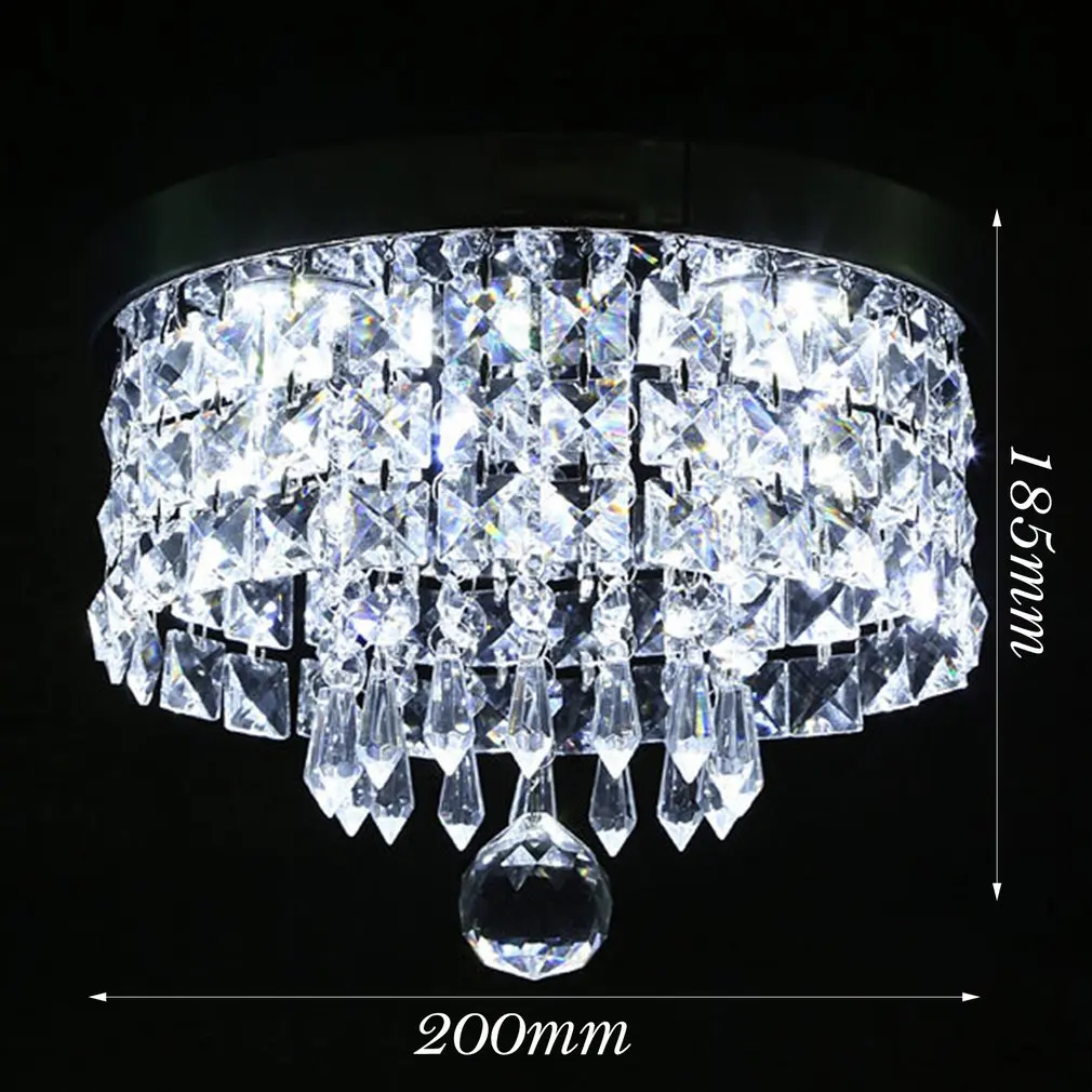 

Brand New Soft lighting LED Ceiling Light Crystal lamp Mount Home Room Office Lamp Kitchen Fixture Round Shape Home Decoratio