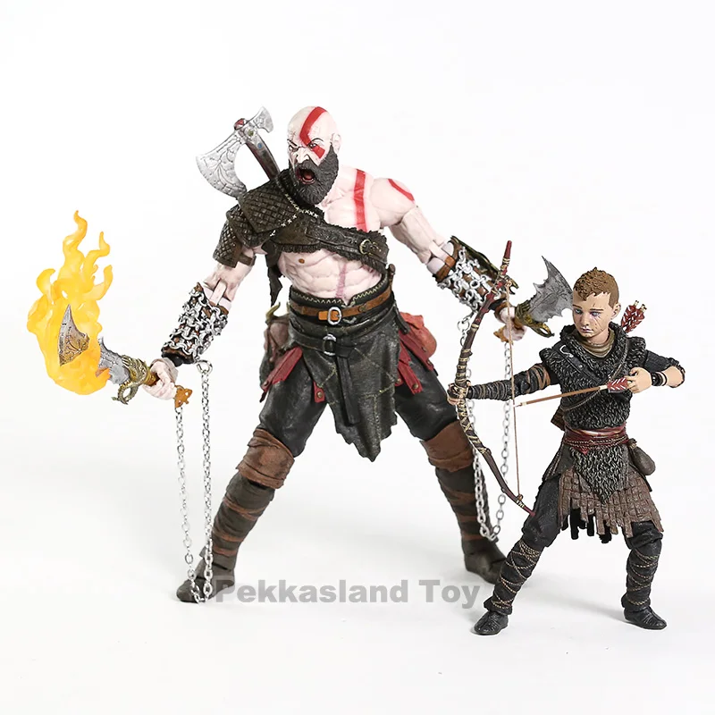 Фигурка бога войны игрушка Kratos &amp Atreus Ultimate KO's NECA Axe Shield Son Loki Набор фигурок из ПВХ