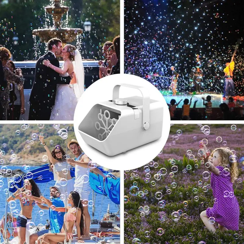 

Bubble Machine, An Automatic Bubble Drum and A USB C Plug-in Portable Bubble Machine Suitable For Parties And Weddings