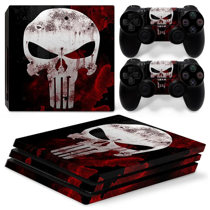 Виниловая наклейка для консоли PS4 Pro + на 2 контроллера игровых аксессуаров Sony