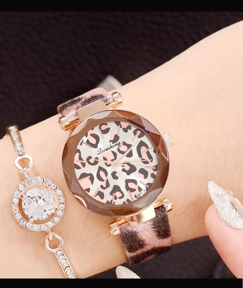 Montre Femme новые модные женские часы кожаная с леопардовым принтом аналоговые кварцевые часы женские наручные часы Reloj Mujer женские часы