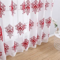 new luxury embroidered sheer curtains window tulle curtains for living room bedroom kitchen gauze voile curtains white topfinel