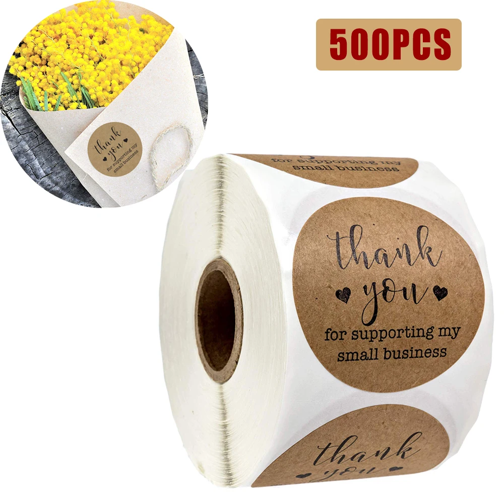 Бирки из крафт-бумаги спасибо за поддержку мои маленькие деловые наклейки