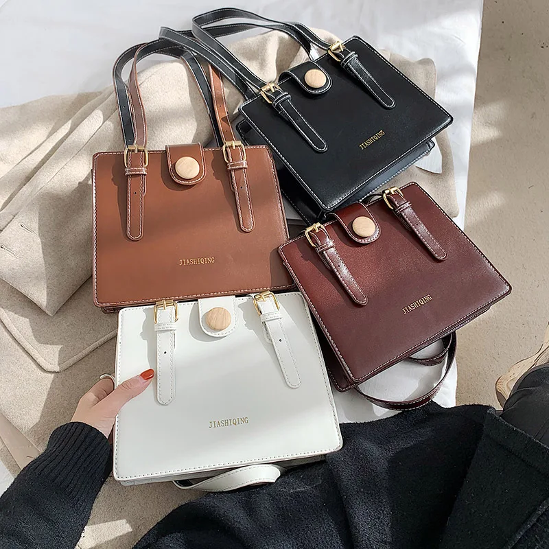 

Fashion Retro Top-handle Bag Elegant Exquisite Women's Multifunction Shoulder Bag Simplicity Solid Color Purses Luxury Satchels