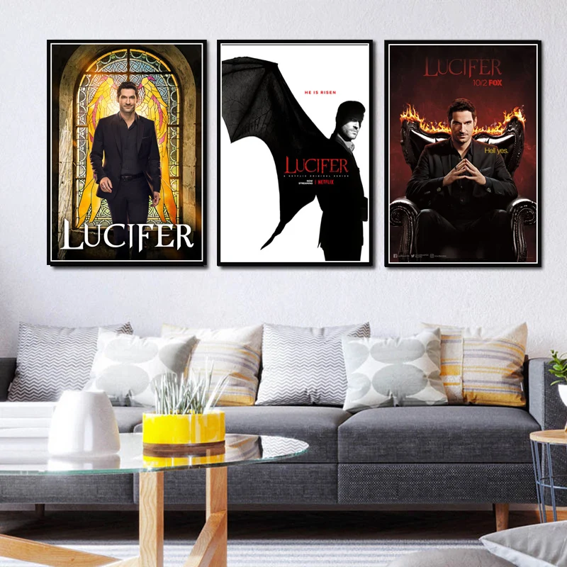 Плакаты и принты Lucifer 2019 TV Series Show Hot New Season картина маслом на холсте настенные