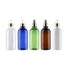 Высококачественная пластиковая бутылка для путешествий 500 мл x 14 для ухода за кожей, личной гигиены, золотой пульверизатор 500 г, бутылки для домашних животных, косметические контейнеры