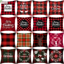Christmas Cushion Covers Merry Christmas Decorations for Home Noel Christmas Gifts Navidad Xmas Cristmas DecorNew Year