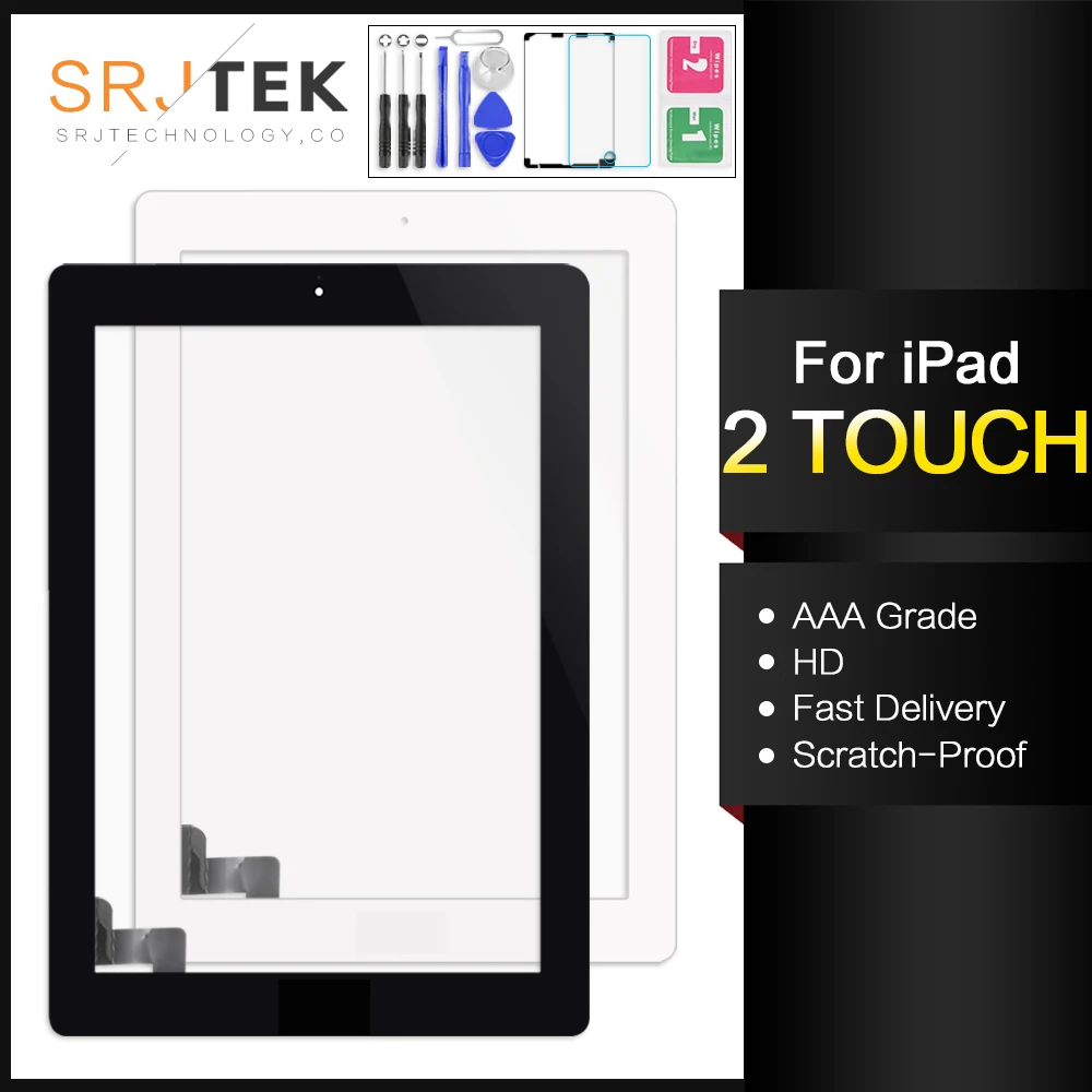 Для iPad 2 дигитайзер iPad2 сенсорный экран A1395 дигитайзер A1396 A1397 сенсорный дигитайзер сенсор стеклянная панель рамка