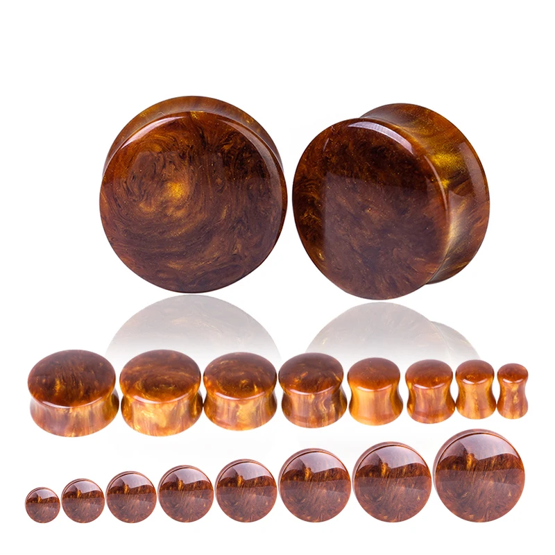 Серьги гвоздики из смолы для пирсинга круглые растяжки прокола тела мужчин и